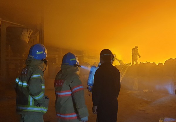 전남 곡성 알루미늄 공장 화재 현장/사진제공=연합뉴스